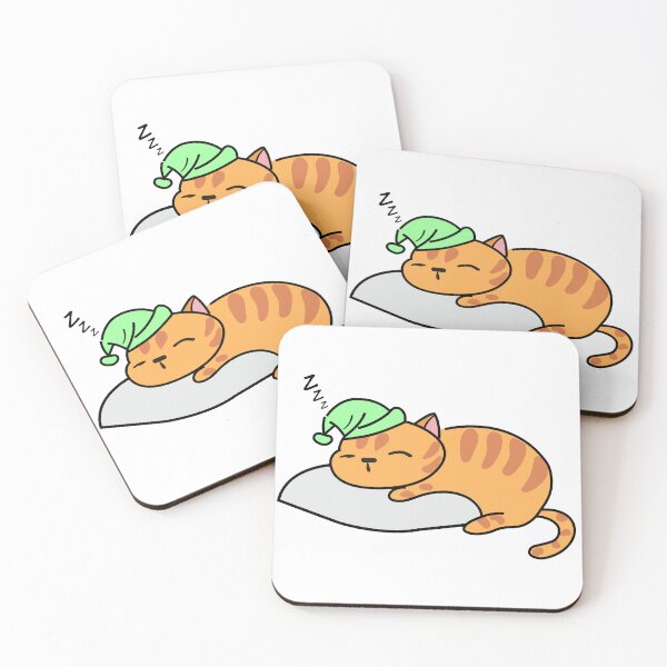 Item preview, Sleeping Orange Cat -(white ver.)- designed and sold by LightCraffty.