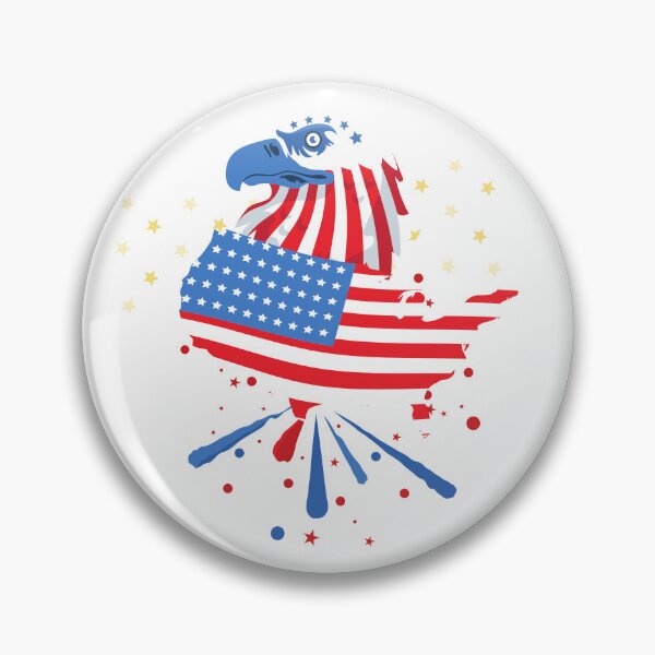 Item preview, USA flag with eagle decoration illustration design. designed and sold by Kavi Designs.