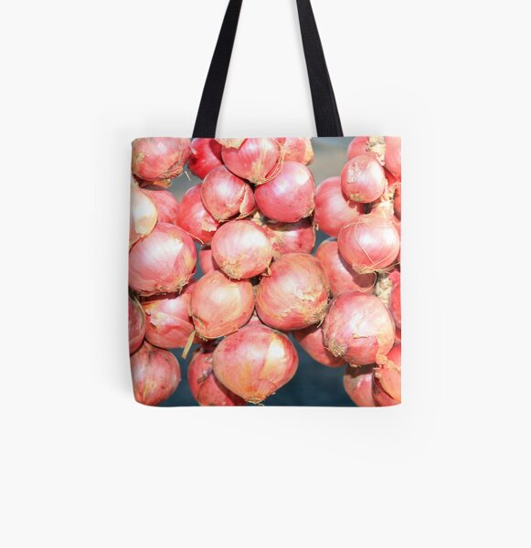 www.lizgarnett.com - St Cast Red Onions All Over Print Tote Bag