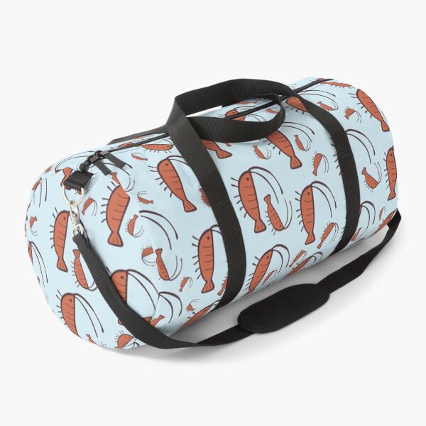 Gura's Cute Shrimp Pattern Duffle Bag