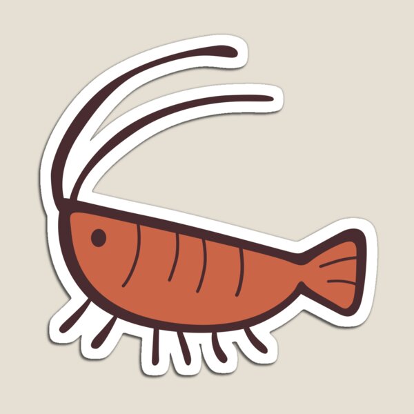 Gura's Cute Shrimp Pattern Magnet