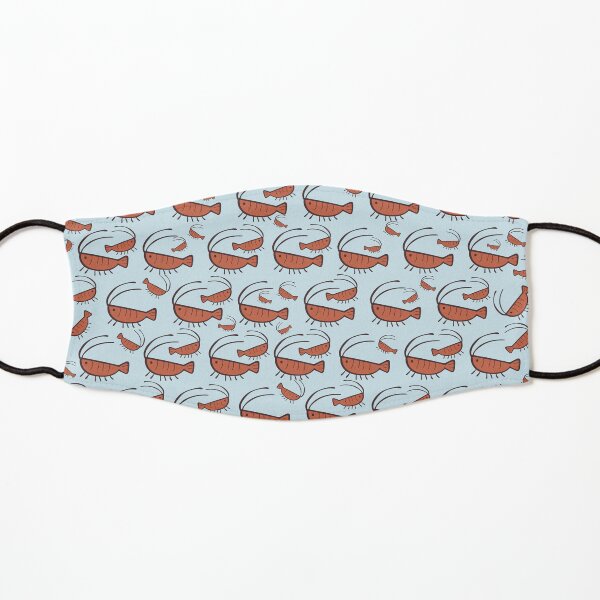 Gura's Cute Shrimp Pattern Kids Mask