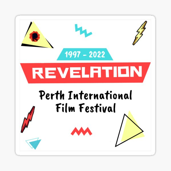 90s Retro Rev Film Fest (light design) Sticker