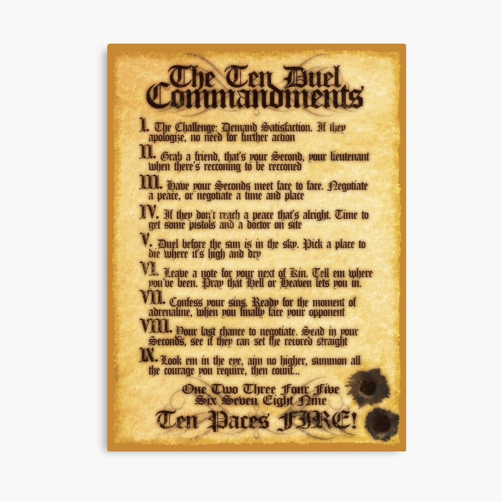 10 duel commandment