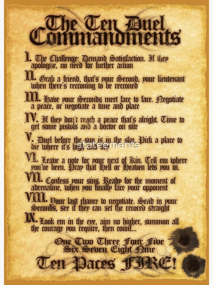 10 duel commandment