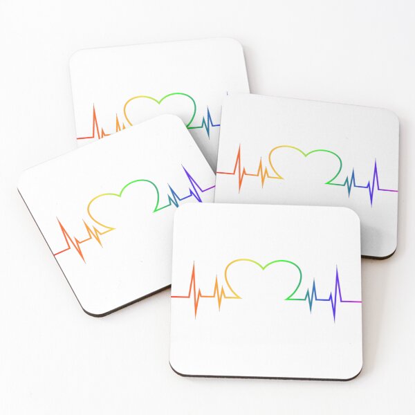 Item preview, LGBT Gay Pride Flag Month 2019 Rainbow Flag Heartbeat Pulse ECG  Classic . designed and sold by hawxbsoleyz.