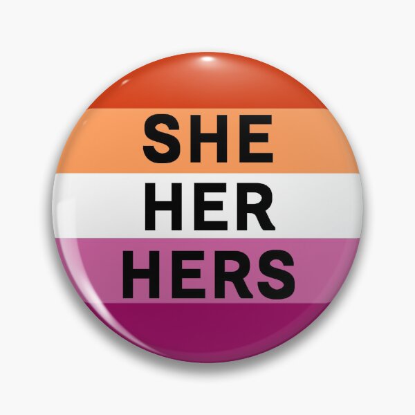 Item preview, She/Her/Hers Pronouns | Lesbian Pride Flag designed and sold by kaleidoink designs.