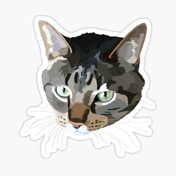 Brown Cat Stickers Redbubble - brown cat ears roblox