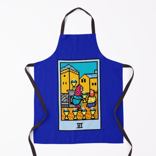 Item preview, Wait, is this pixel art tarot? Blue - Minor Arcana 'Six of Cups' (Design for T-shirt, stickers and other accessories) designed and sold by Pixel Waite.