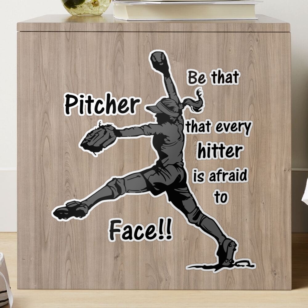 Life Is Better On The Mound Softball Pitcher Cute Funny - Softball Pitcher  - Sticker