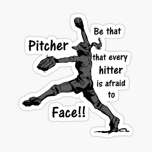 Life Is Better On The Mound Softball Pitcher Cute Funny - Softball Pitcher  - Sticker