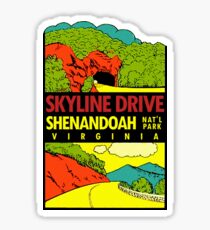 Shenandoah National Park Skyline Drive Vintage Travel Decal Sticker