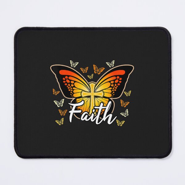 Item preview, Faith Cross Orange Butterflies Jesus Christian Believers TShirt97 designed and sold by virnmjan.