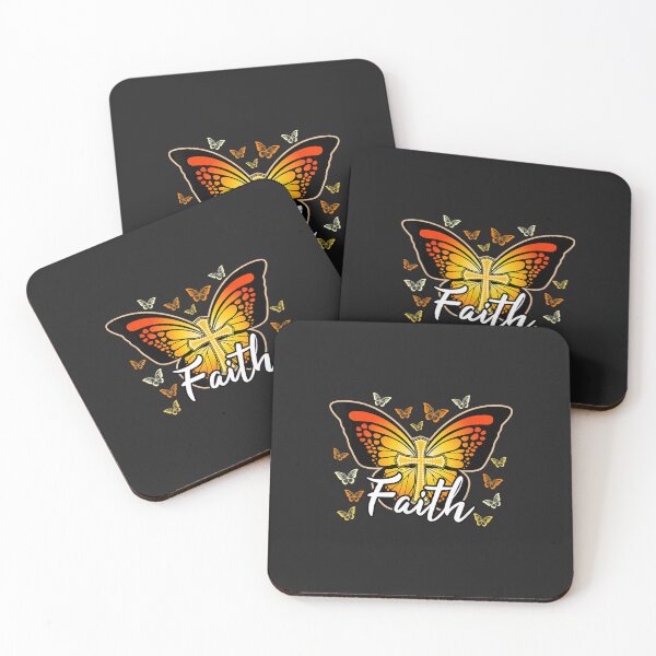 Item preview, Faith Cross Orange Butterflies Jesus Christian Believers TShirt97 designed and sold by virnmjan.