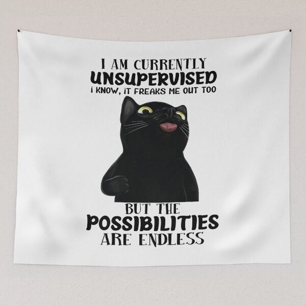 Item preview, Funny Black Cat Currently Unsupervised But The Possibilities Are Endless designed and sold by DeGeo.