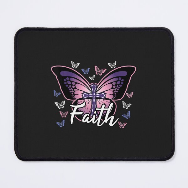 Item preview, Faith Cross Purple Butterflies Jesus Christian Believers TShirt89 designed and sold by virnmjan.