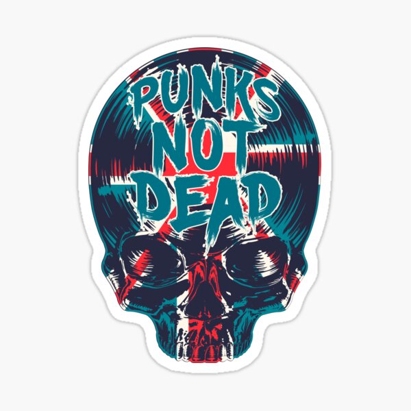 Punk Rock Skull Window Decal Sticker, Custom Made In the USA