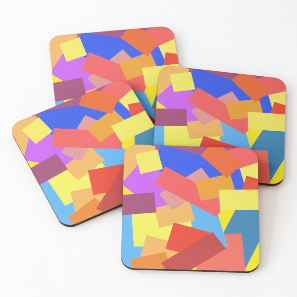 Item preview, colorful geometrical abstract pattern designed and sold by pauloneill-art.