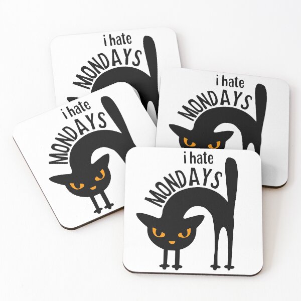 Item preview, Funny Cat I Hate Mondays designed and sold by DeGeo.
