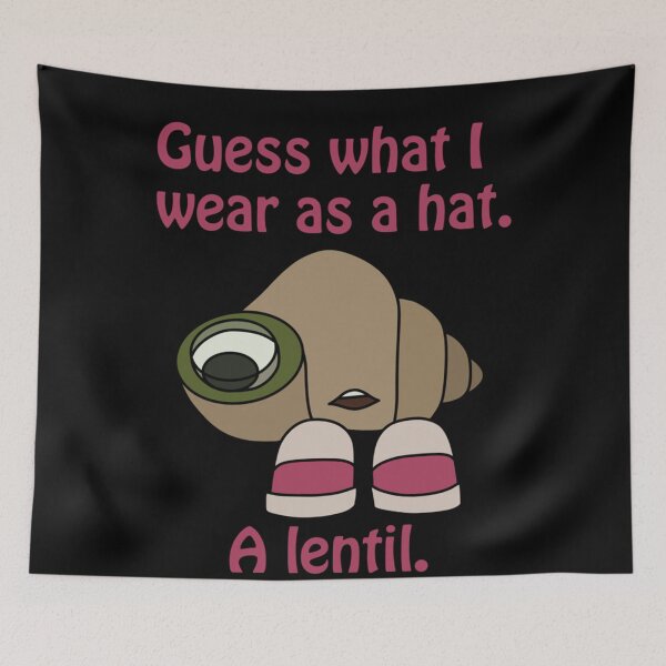 Item preview, Shell with shoes on quote Guess what I wear as a hat a lentil Classic designed and sold by NoudHussain.