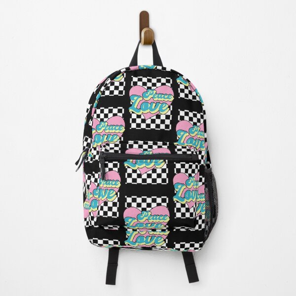 Item preview, Peace Love Retro 90s Checkered Box Pattern Heart designed and sold by Annisa Yuwanda.