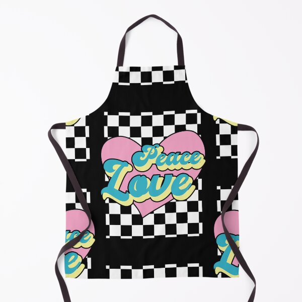 Item preview, Peace Love Retro 90s Checkered Box Pattern Heart designed and sold by Annisa Yuwanda.