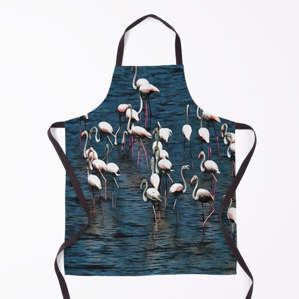 Item preview, Flamingo Birds In Pink and White On Inkwell Blue designed and sold by taiche.