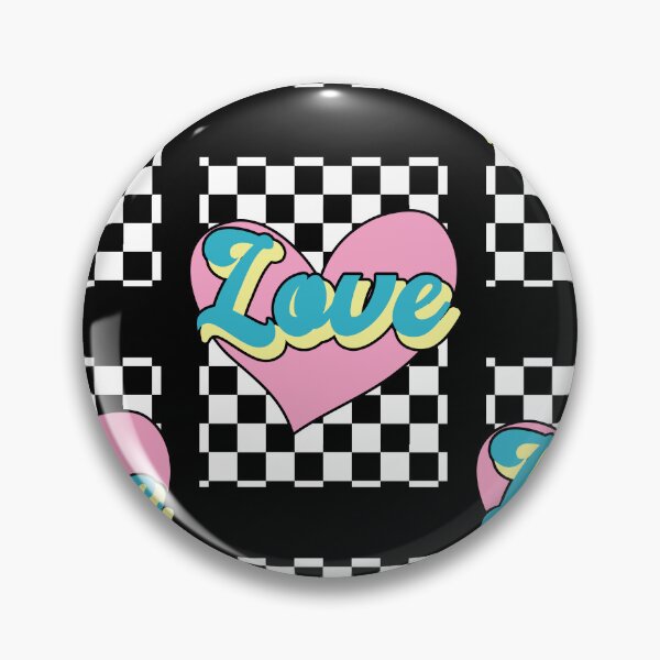 Item preview, Love Retro 90s Checkered Box Pattern Heart designed and sold by Annisa Yuwanda.
