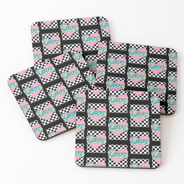 Item preview, Love Retro 90s Checkered Box Pattern Heart designed and sold by Annisa Yuwanda.