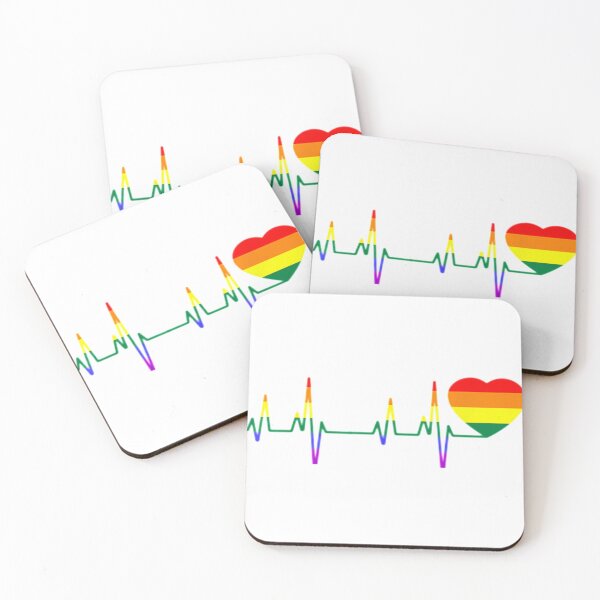 Item preview, LGBT heartbeat , LGBT rainbow heartbeat gay and lesbian pride Classic . designed and sold by hawxbsoleyz.