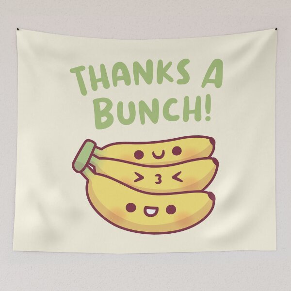 Item preview, Cute Thanks A Bunch, Banana Pun designed and sold by rustydoodle.