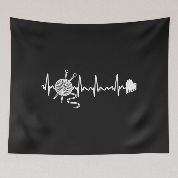 Item preview, funny Knit and Crochet heartbeat Knitting Gift tshirt52 designed and sold by virnmjan.