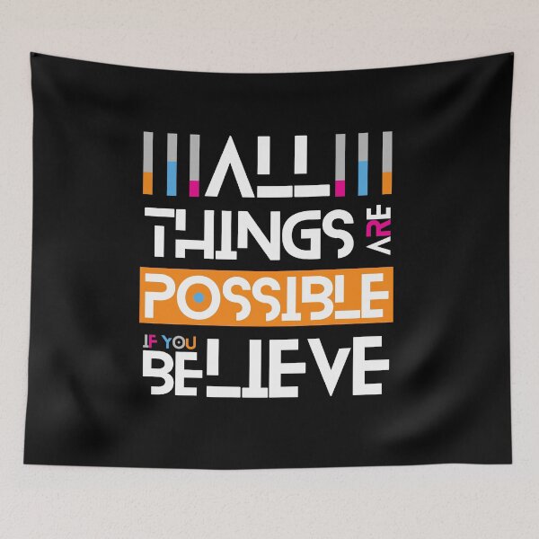 Item preview, All Things Are Possible If You Believe - Typography designed and sold by GeeHanz.