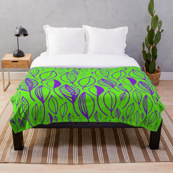 Artikelvorschau, Pflanzen in Grün und Violett / Naturblätter / Design von Whros entworfen und verkauft von WHROS.