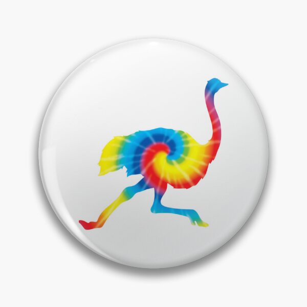 Item preview, Tie Dye Ostrich Rainbow Print Animal Hippie Peace     designed and sold by ArtHouseMakes.