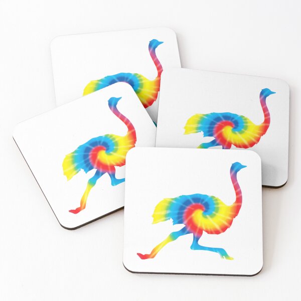 Item preview, Tie Dye Ostrich Rainbow Print Animal Hippie Peace     designed and sold by ArtHouseMakes.