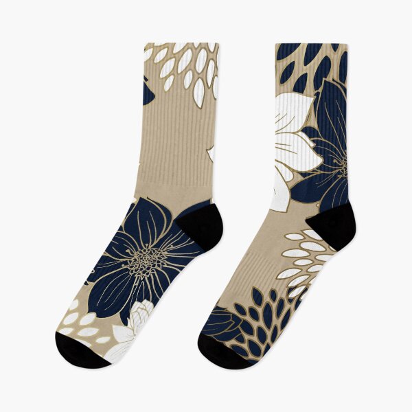 Item preview, Floral Garden, White, Navy Blue, Beige designed and sold by meggydesigns.