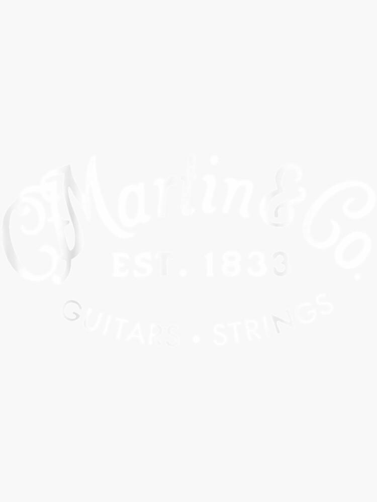 "Martin Guitars Logo Merchandise Essential TShirt" Sticker by