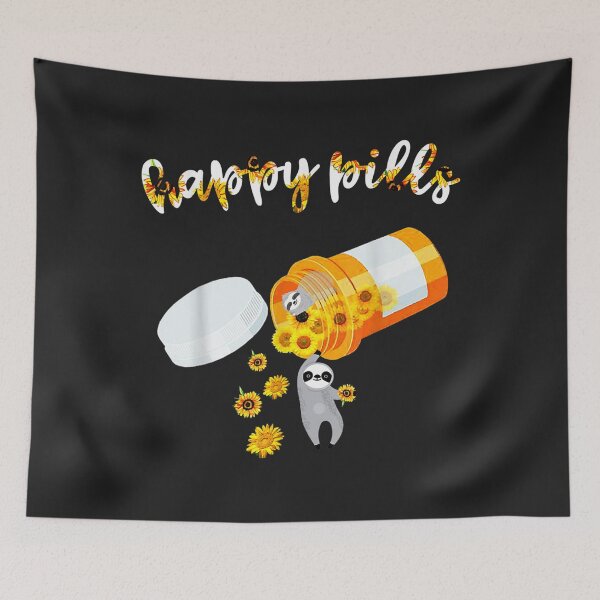 Item preview, Happy sunflower pills Sloth TShirt143 designed and sold by virnmjan.