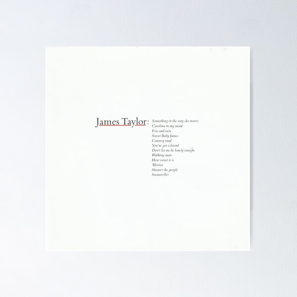 Item preview, James Taylor greatest hits designed and sold by LennittBligen.