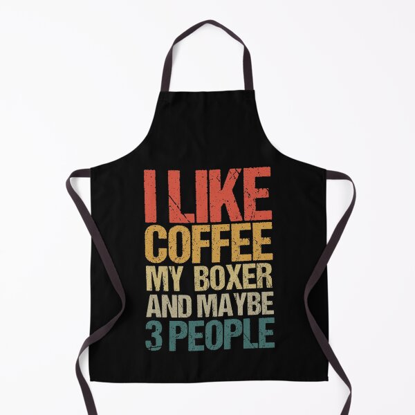 Item preview, I Like Coffee My Boxer and Maybe 3 People, Boxer Lover, Boxer Owner, Vintage Retro Boxer designed and sold by AMINE ★★★★★.