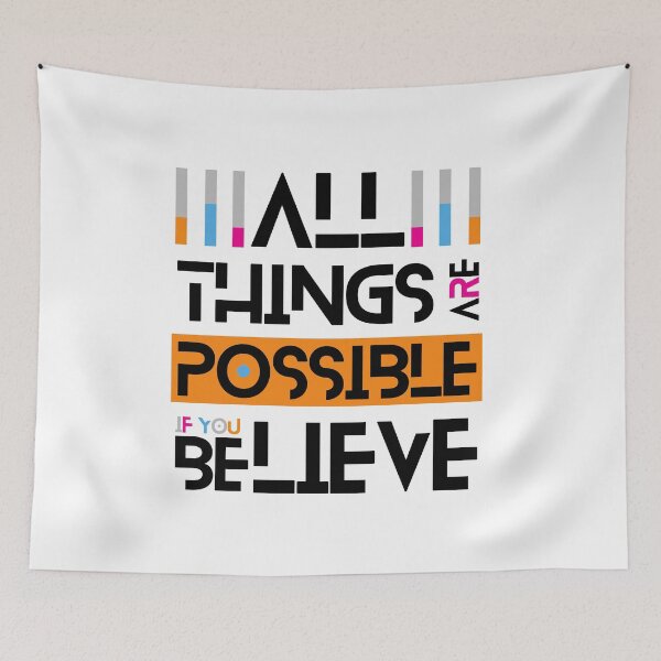 Item preview, All Things Are Possible If You Believe - Typography designed and sold by GeeHanz.