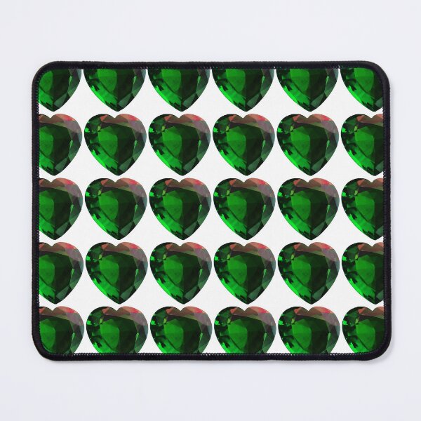 Item preview, Heart shaped Emerald Gemstone May Birthstone Green designed and sold by DigitalGemArt.