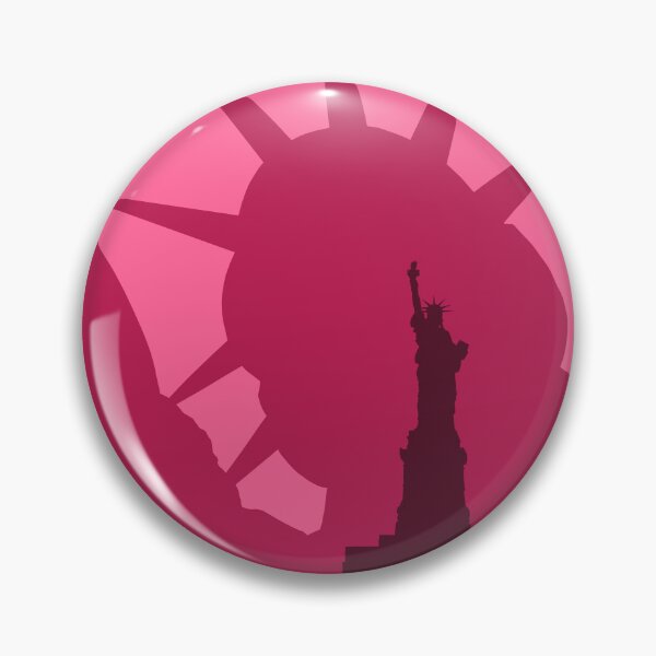 Item preview, Liberty statue - New York - in two tone Plum/pink, original artwork designed and sold by Elizabeth-Banks.