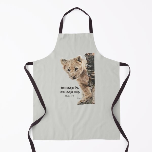 Item preview, brave lion cub 1 Peter 5:10 | bible verse designed and sold by NathBros.