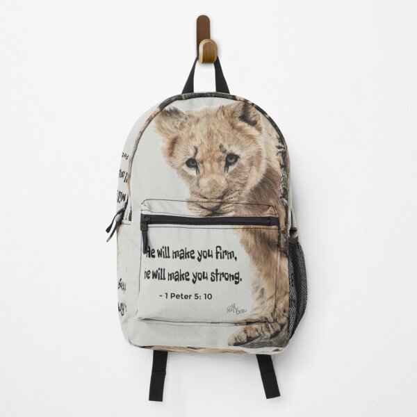 Item preview, brave lion cub 1 Peter 5:10 | bible verse designed and sold by NathBros.