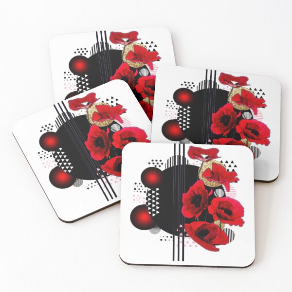 Item preview, geometric poppies designed and sold by clarazen.
