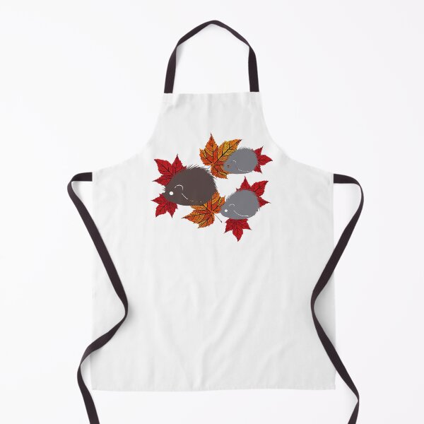 Item preview, Hedgehog family with autumn leaves, forest animals, leaf pattern designed and sold by Kirei-Lily.