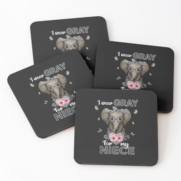 Item preview, I Wear Gray For My Niece Elephant Brain Cancer Butterfly TShirt34 designed and sold by virnmjan.