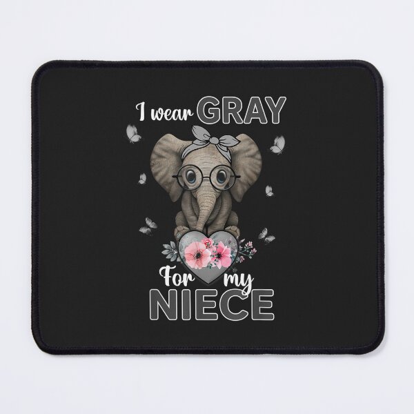 Item preview, I Wear Gray For My Niece Elephant Brain Cancer Butterfly TShirt34 designed and sold by virnmjan.